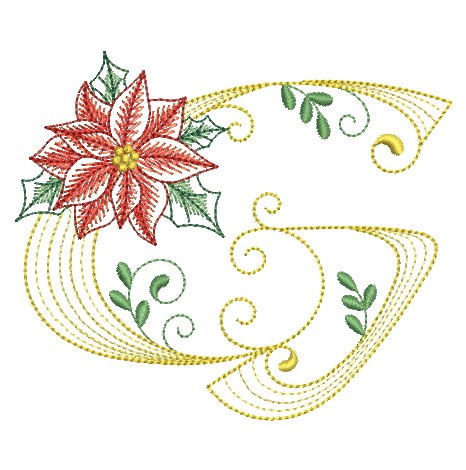 Christmas Poinsettia Alphabet-9