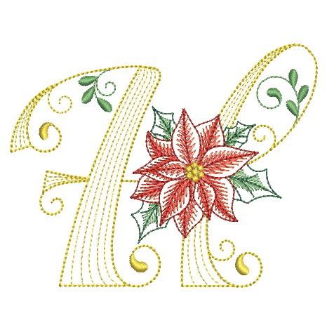 Christmas Poinsettia Alphabet-10