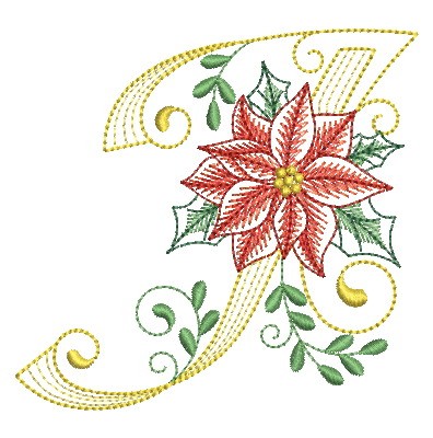 Christmas Poinsettia Alphabet-12