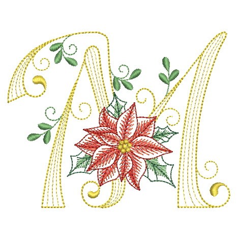 Christmas Poinsettia Alphabet-15