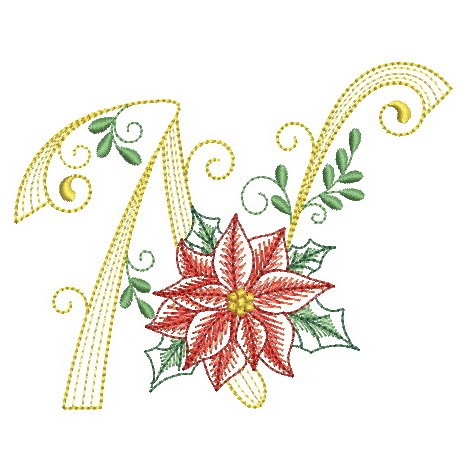 Christmas Poinsettia Alphabet-16