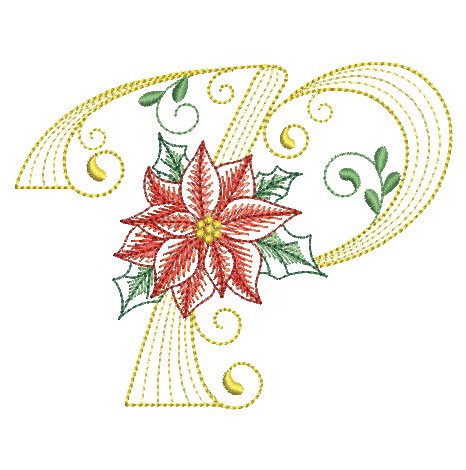 Christmas Poinsettia Alphabet-18