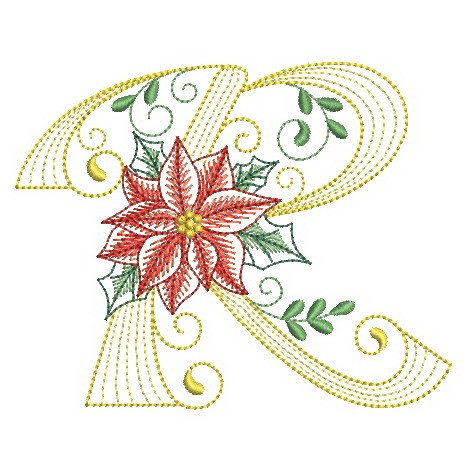 Christmas Poinsettia Alphabet-20