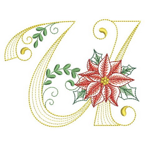 Christmas Poinsettia Alphabet-23