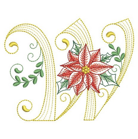 Christmas Poinsettia Alphabet-25