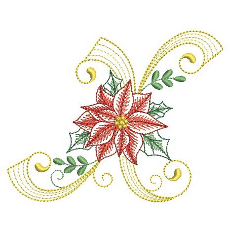 Christmas Poinsettia Alphabet-26