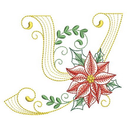 Christmas Poinsettia Alphabet-27