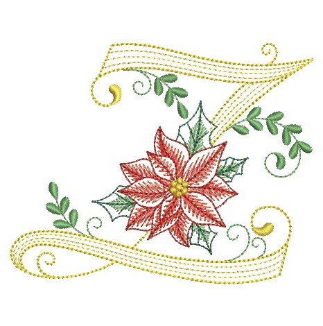 Christmas Poinsettia Alphabet-28
