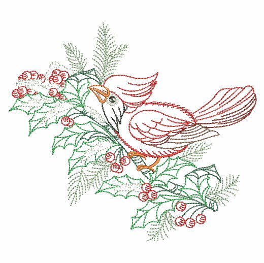 Vintage Christmas Birds -4