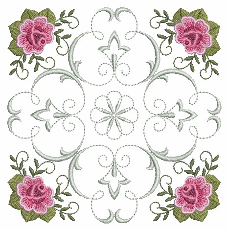 Filigree Roses Quilt -3
