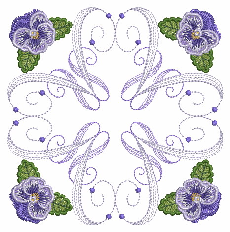 Heirloom Pansy Quilt -3