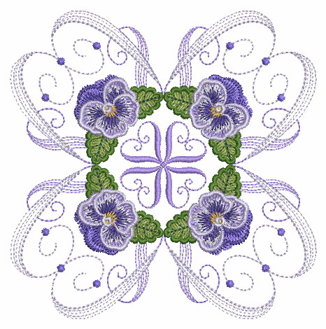 Heirloom Pansy Quilt -4