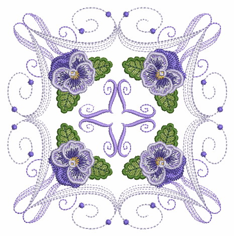 Heirloom Pansy Quilt -5