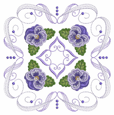 Heirloom Pansy Quilt -6
