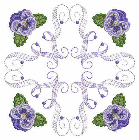 Heirloom Pansy Quilt -7