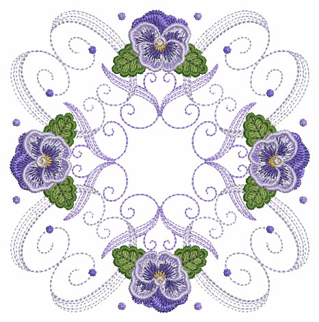 Heirloom Pansy Quilt -9