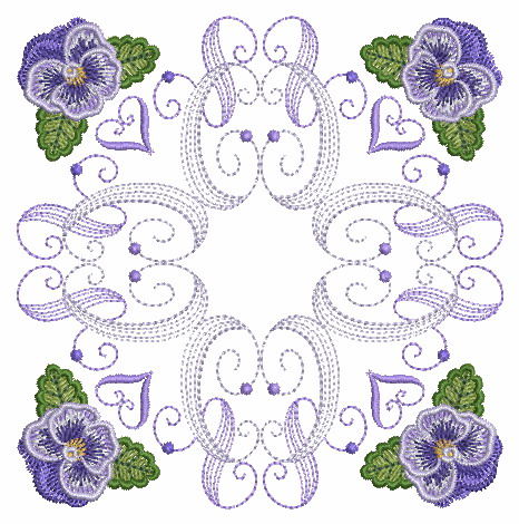 Heirloom Pansy Quilt -12