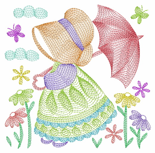 Sunbonnet Sue Quilt-7