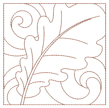 Redwork Autumn Leaves 3-10
