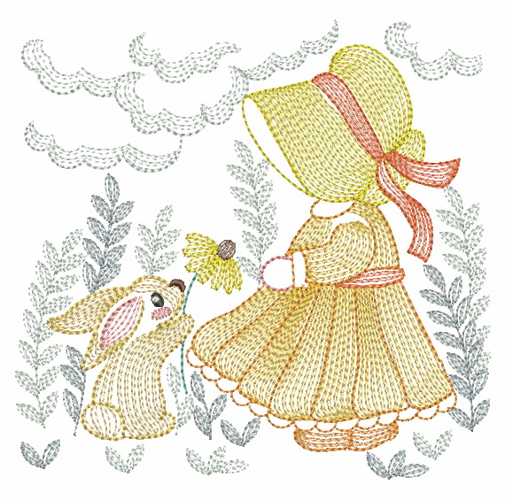 Rippled Sunbonnet Sue 2-3