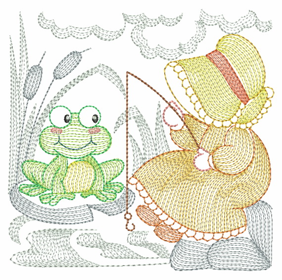 Rippled Sunbonnet Sue 2-11