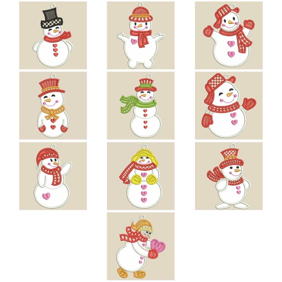 Applique Snowmen