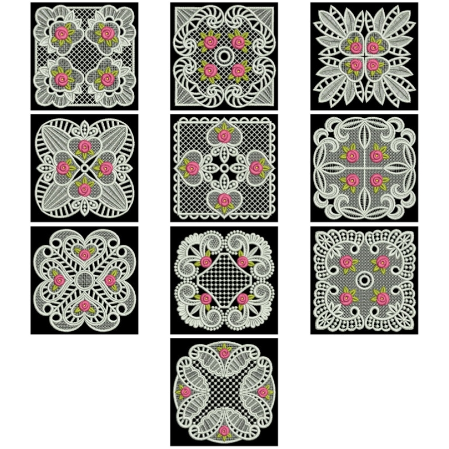 FSL Bullion Rose Doily
