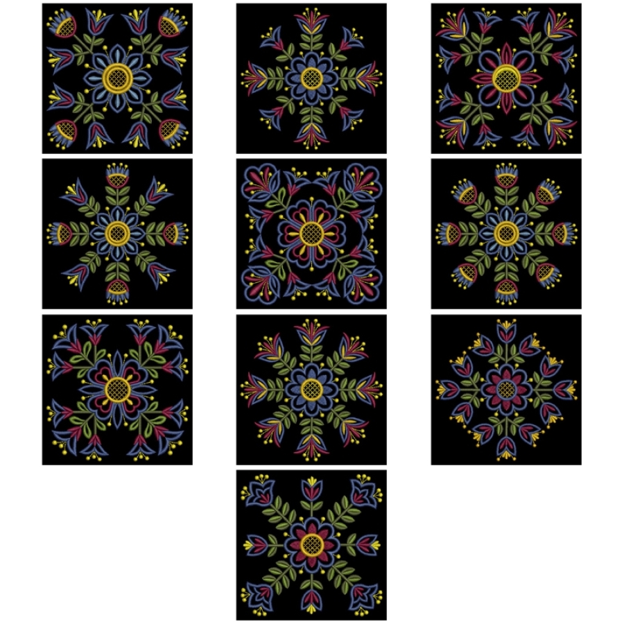 Jacobean Quilt Blocks