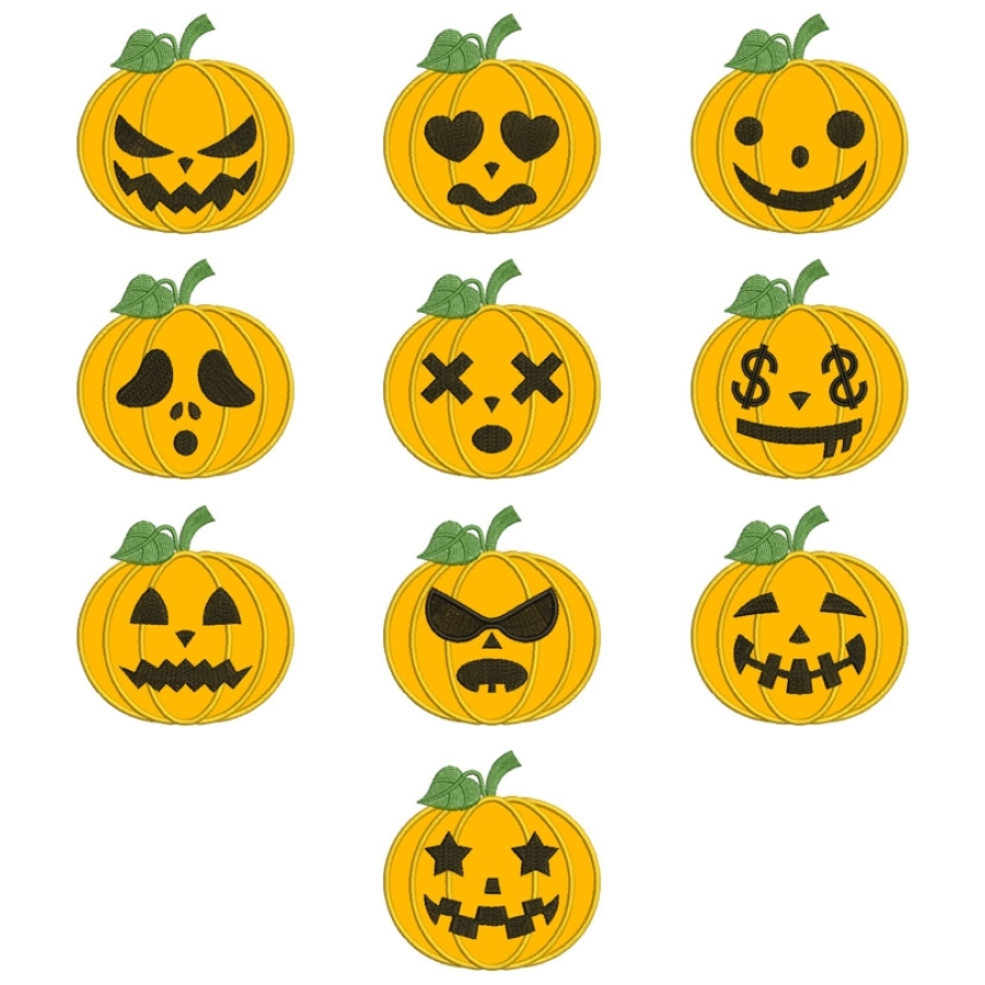 Applique Halloween Pumpkin 
