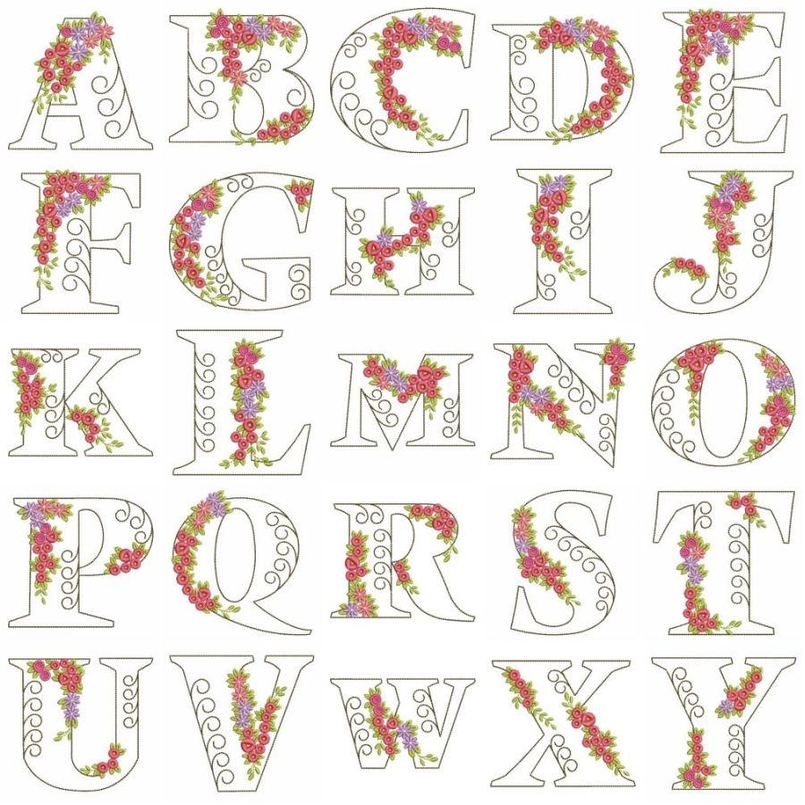 Floral Alphabet 