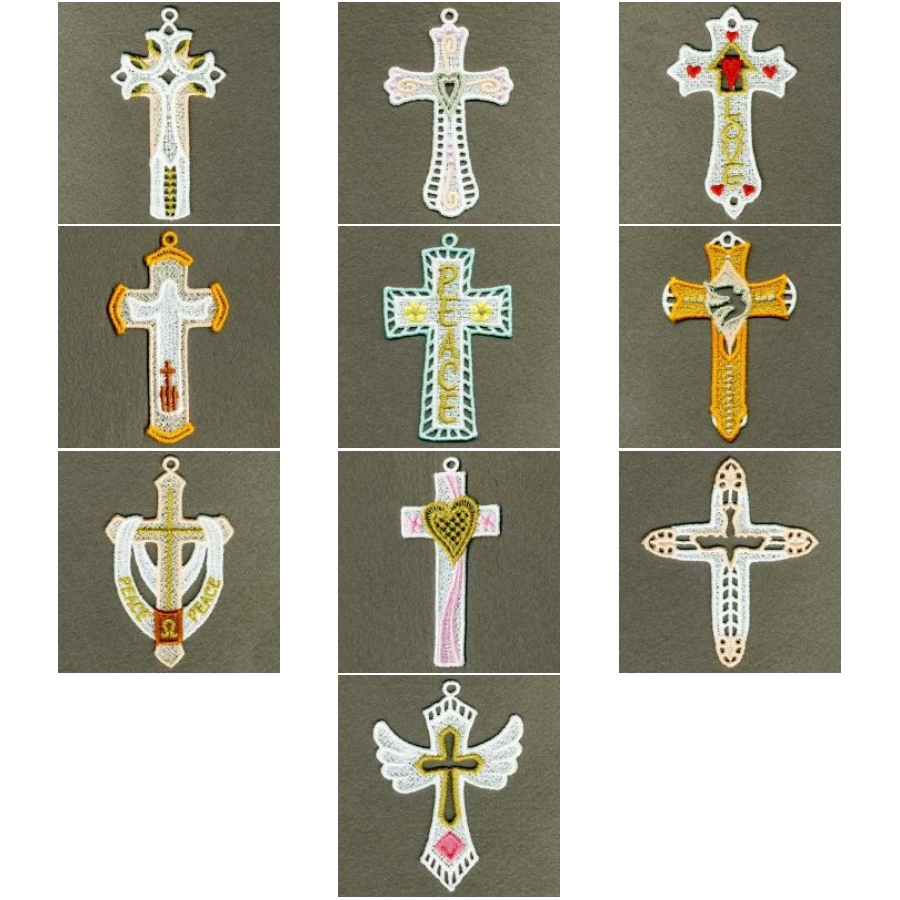 FSL Cross Ornaments 