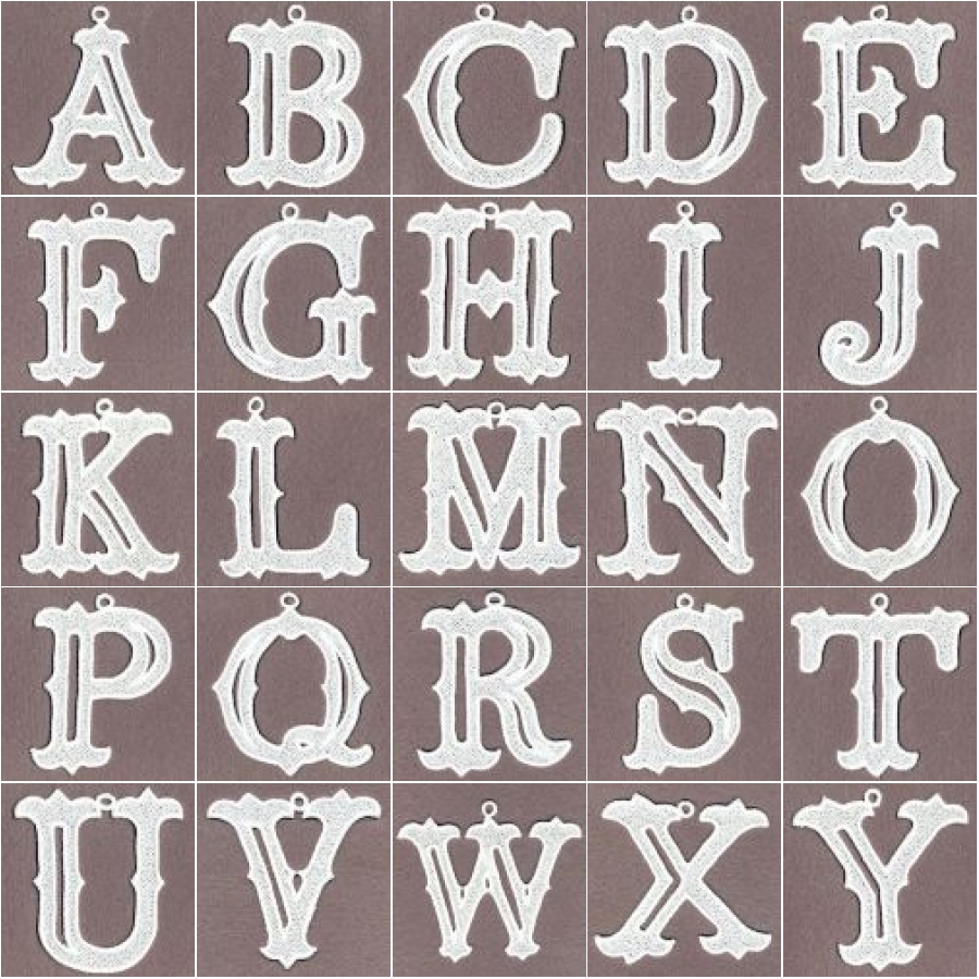 FSL White Alphabets 