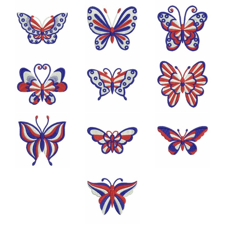 Patriotic Butterflies 