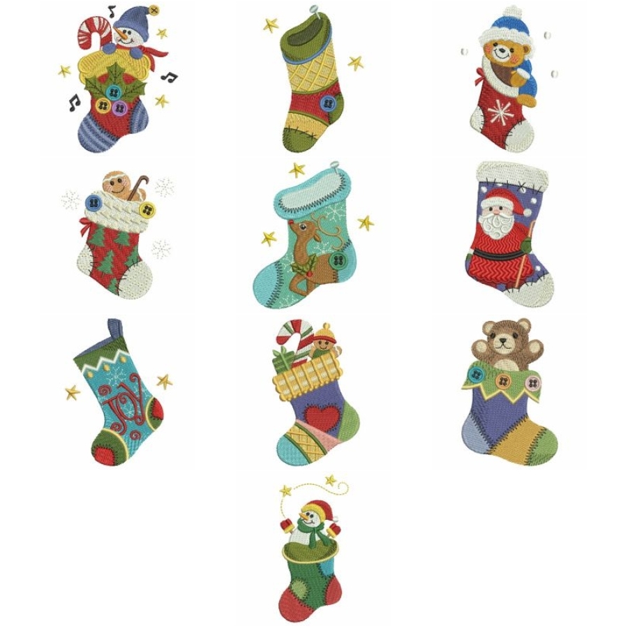 Patchwork Christmas Stockings 