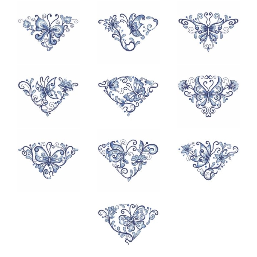 Delft Blue Buttefly Corners 
