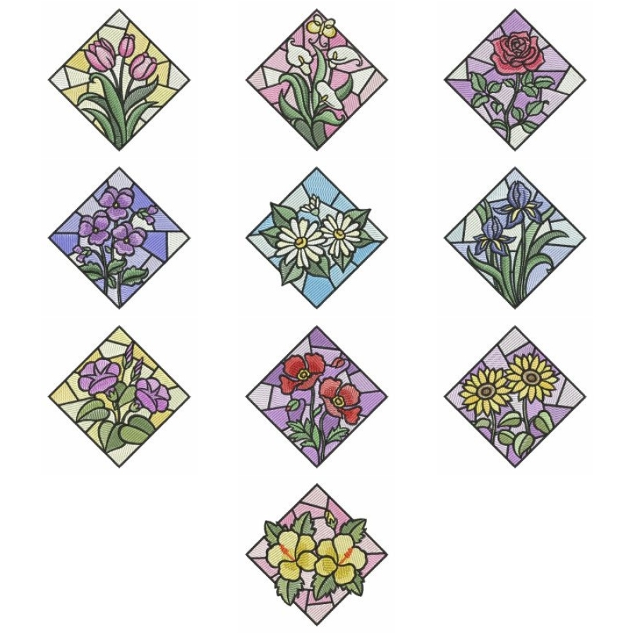 Stained Glass Flowers 