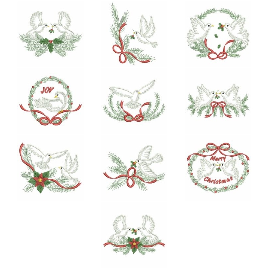 Vintage Christmas Doves 