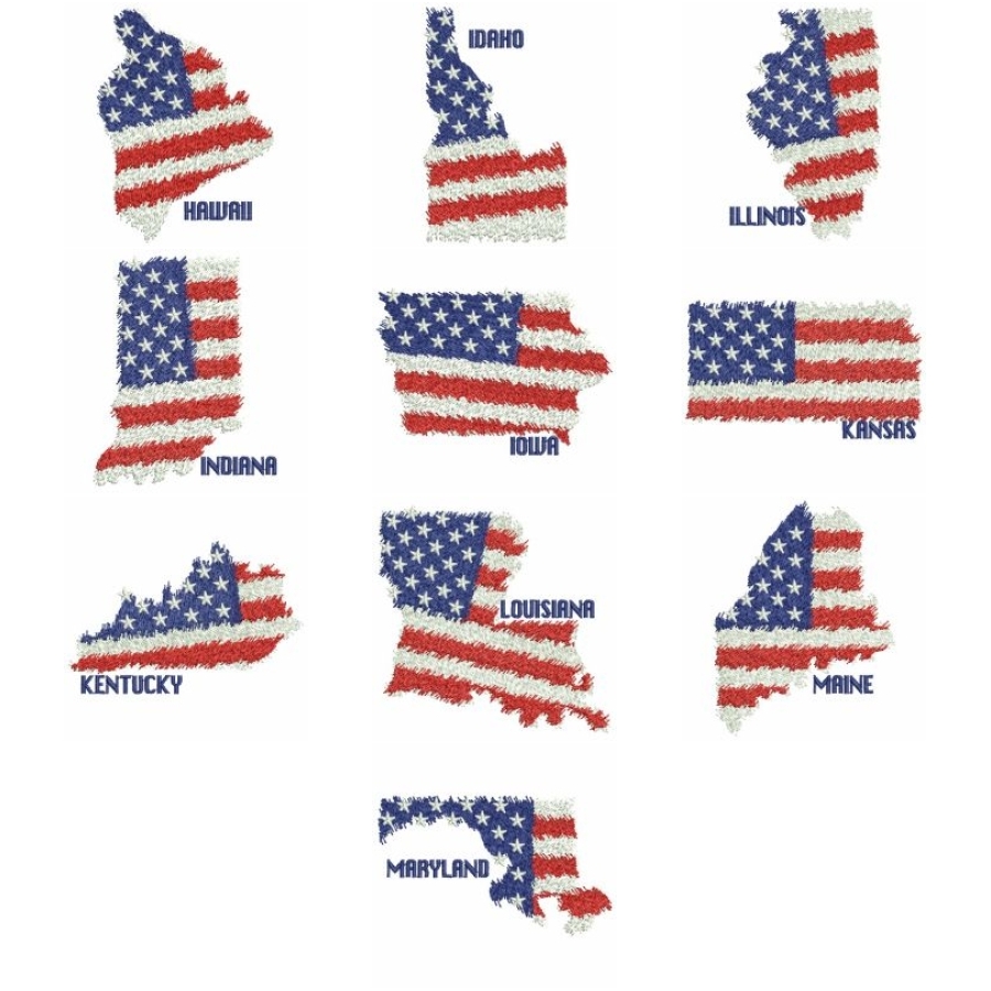 US States Map 2 
