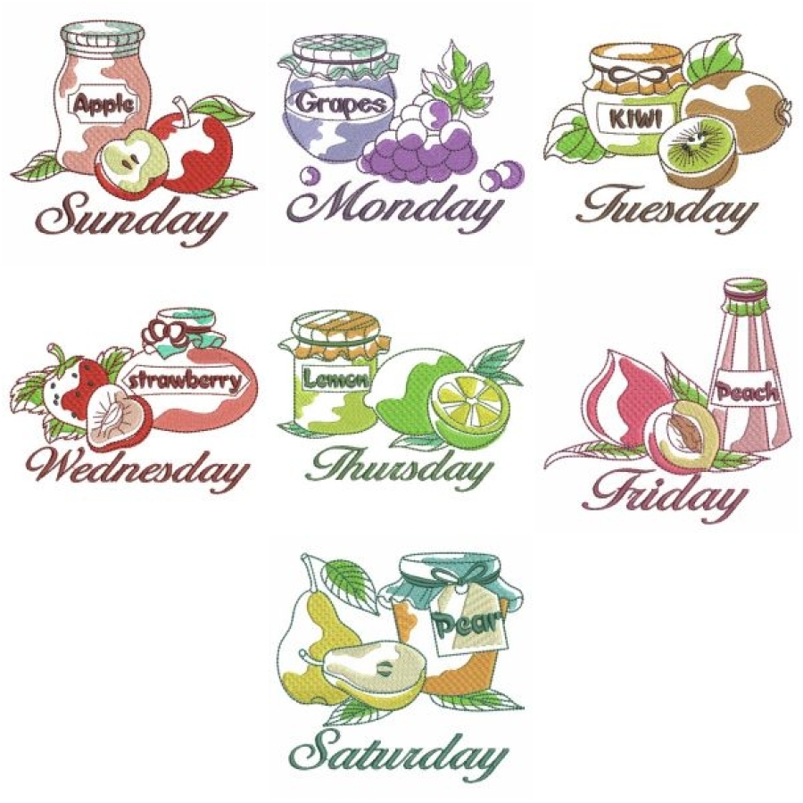 Days Of The Week Fruits 