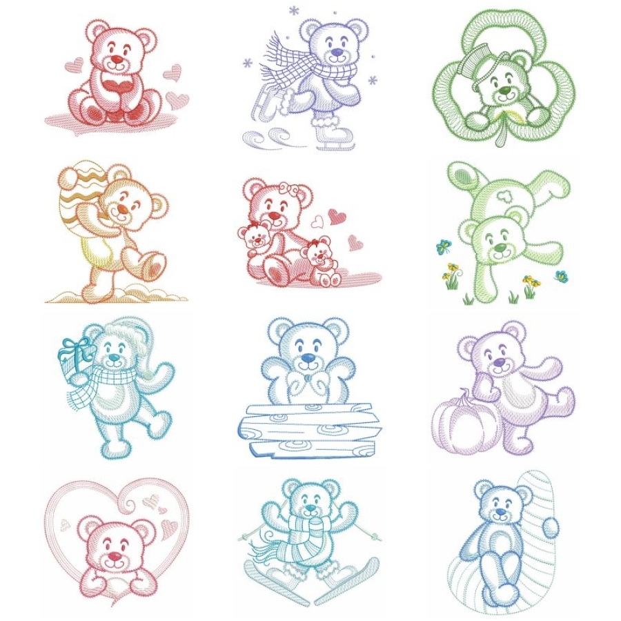 Sketched Teddy Bears
