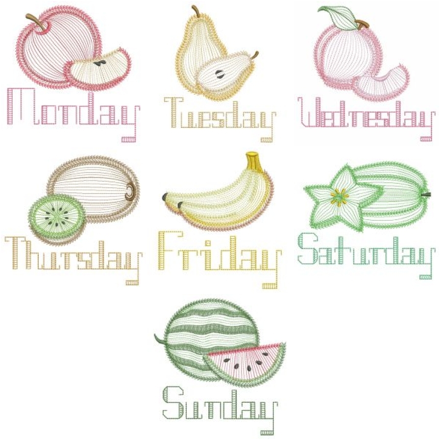 Days Of The Week Fruits 2
