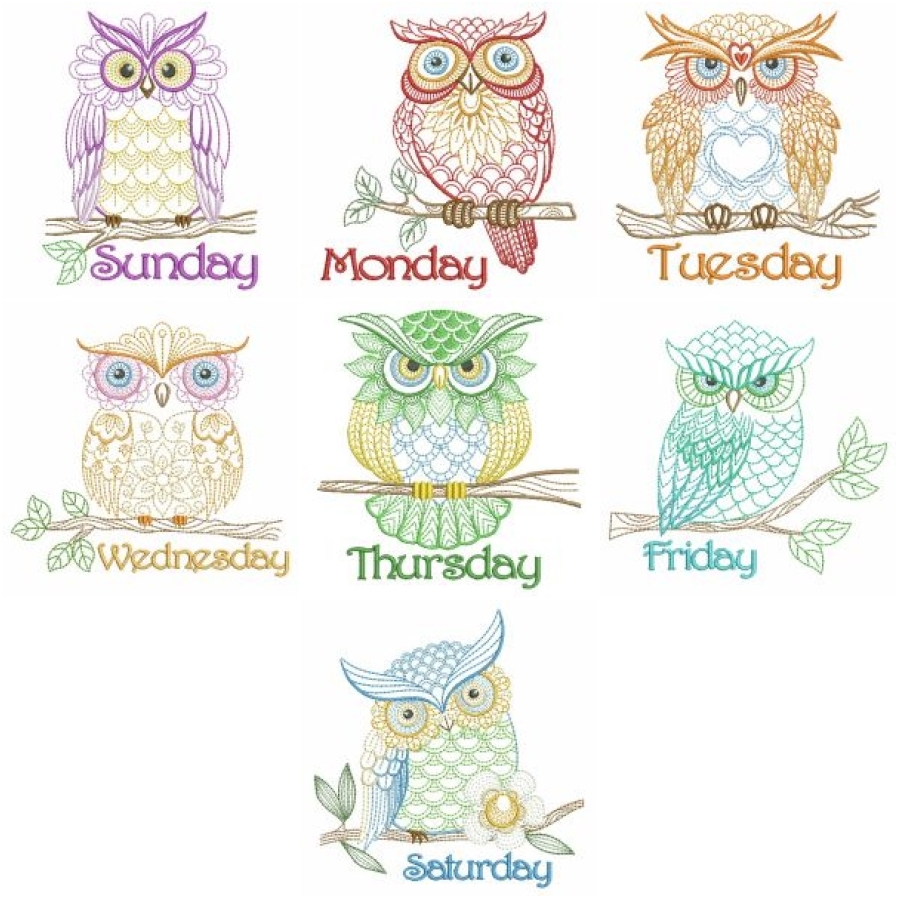 Days Of The Week Owls 2 