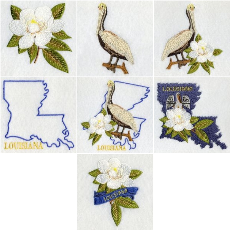 Louisiana Bird And Flower 