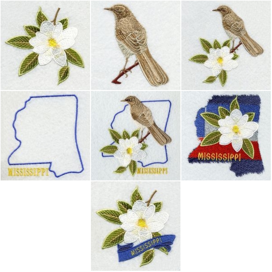 Mississippi Bird And Flower 