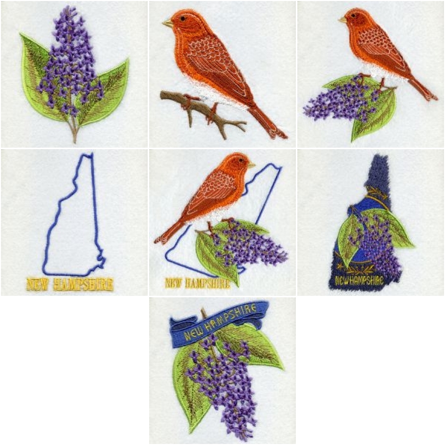 New Hampshire Bird And Flower | OregonPatchWorks