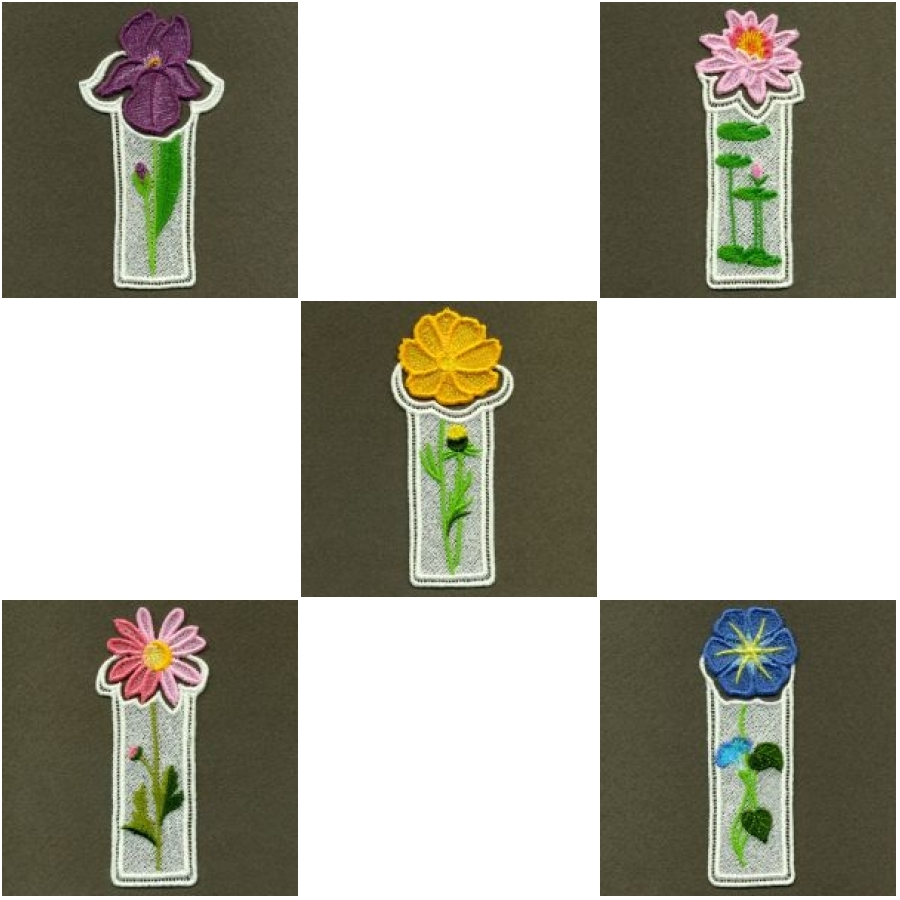 FSL Flower Bookmarks