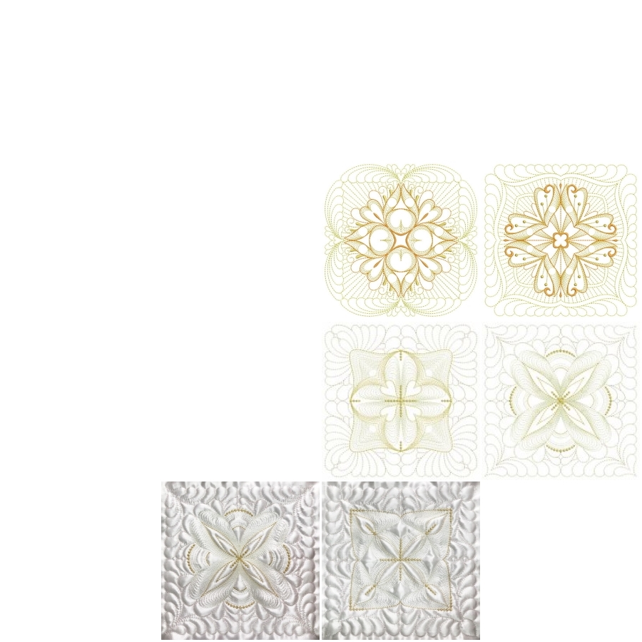 Trapunto Feather Quilt 2 