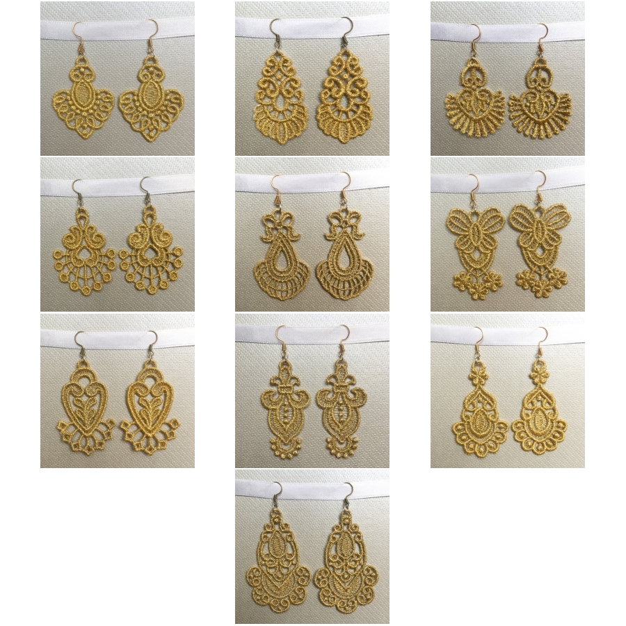 FSL Golden Earrings OregonPatchWorks