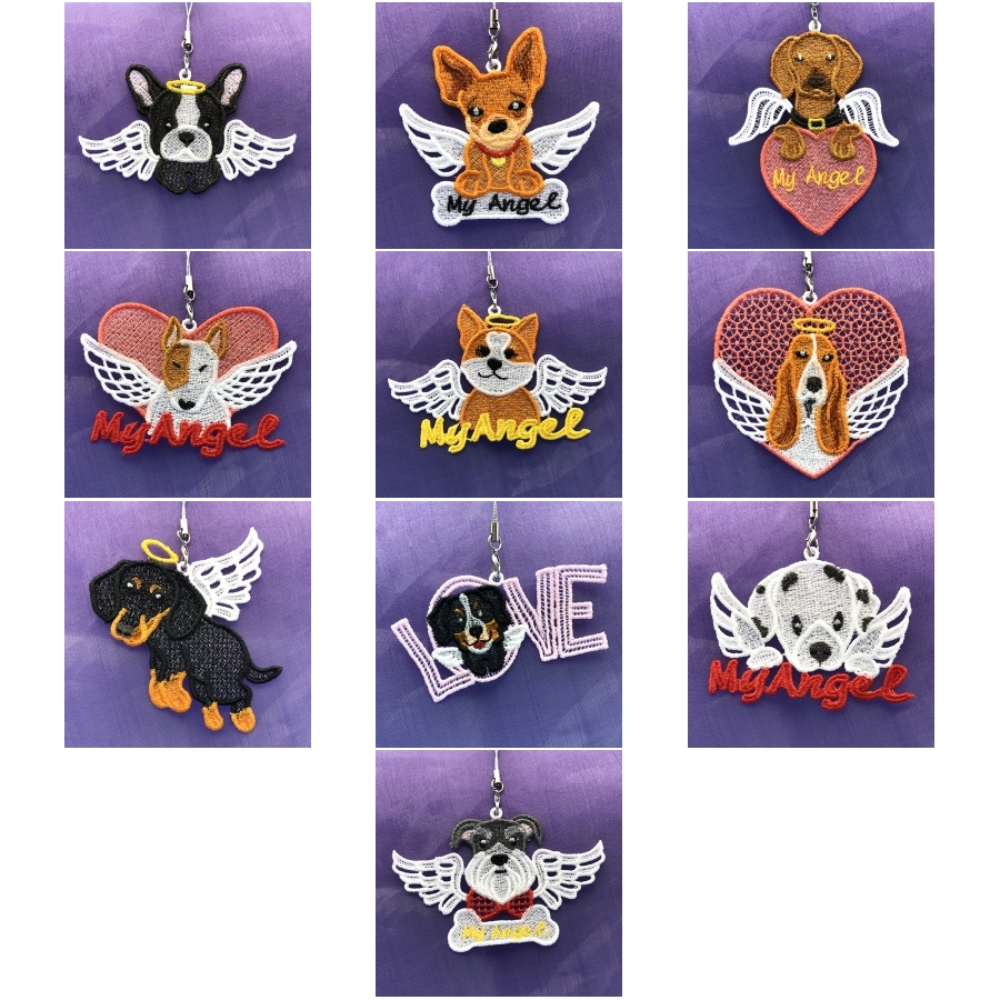 FSL Angel Dog Ornaments