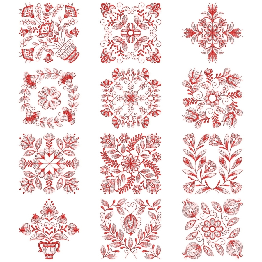 Redwork Baltimore Quilts 2